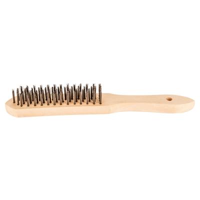 4-row Wire Brush, Wooden Handle