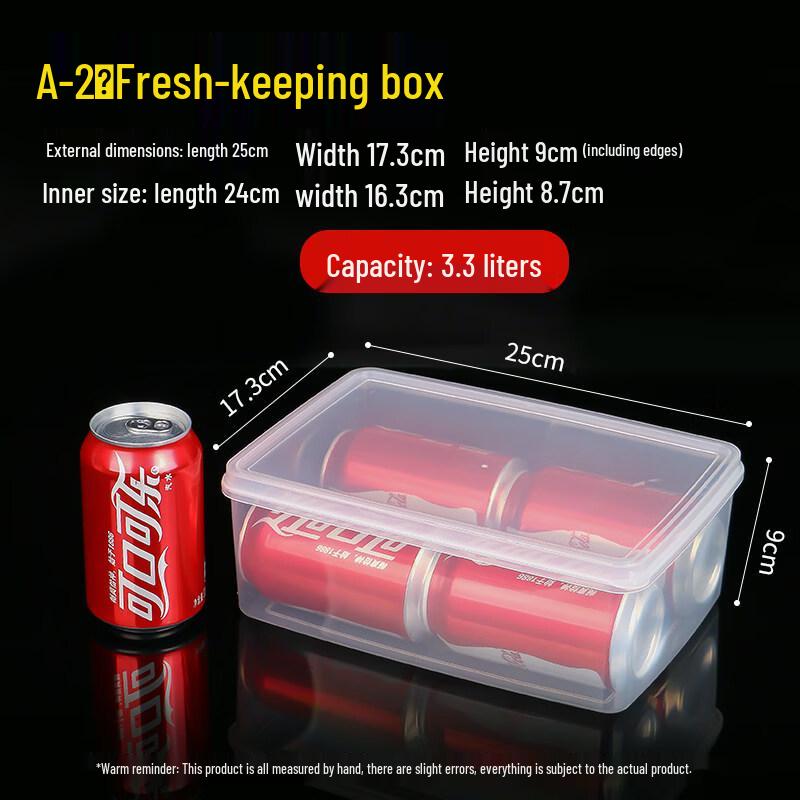 ZISIZ Food-Grade Transparent Plastic Fresh-Keeping Box