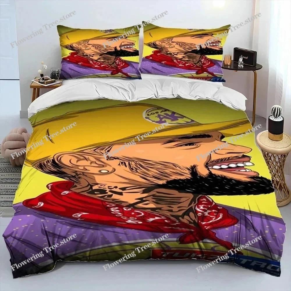 Hip Hop Art Rapper Legend Star Bedding Set Duvet Cover Bed Set Quilt Cover Pillowcase Comforter King Queen Size Boys Adult