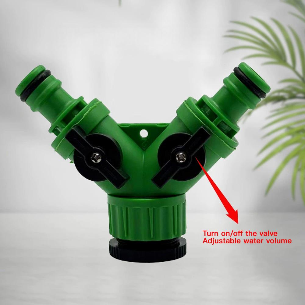 Y Shape Garden Hose Splitter 2/3 Way Threaded Faucet Pipe Connector Swivel Sub with Switch Quick Adapter for Garden Yard Irrigation Tools