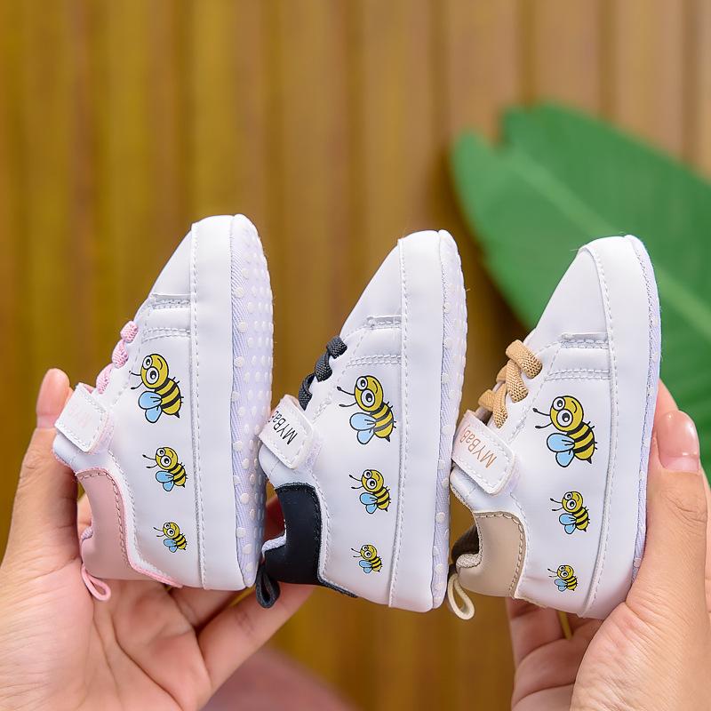 Miękkie buty sportowe dla niemowląt (0-12 miesięcy) - Białe Sneakersy do Chodzenia