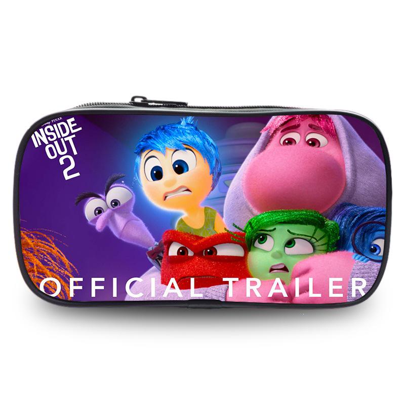Cross Head Brain Team 2 Large Capacity Student Pencil Case - Inside Out Design