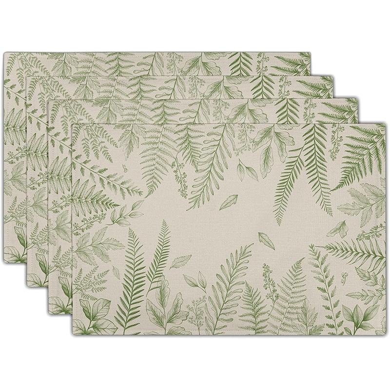 Tropische Blatt-Tischsets Böhmische Tischdekoration Rutschfest Hitzebeständig Geschirr Essunterlage für Sommer Strand Heimdekoration