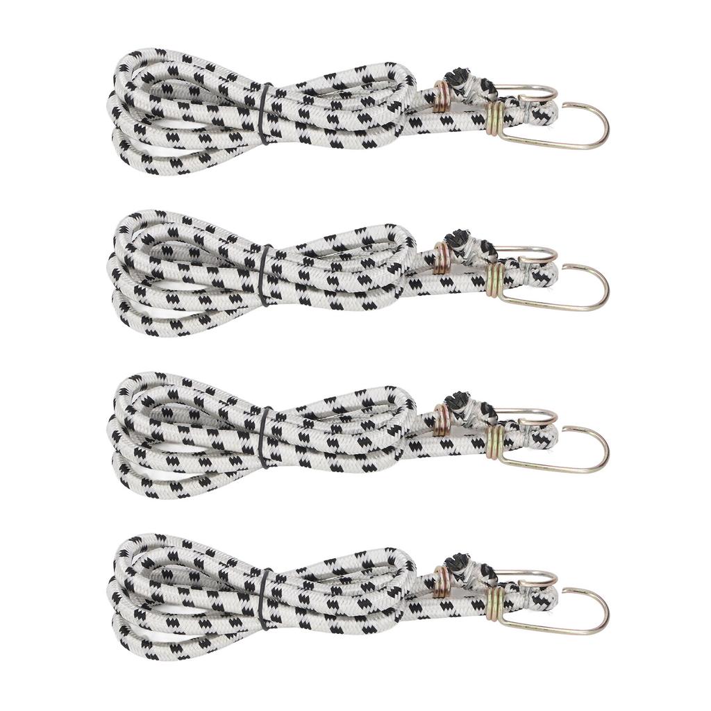 10PCS Rubber Elastic Rope with Hook Heavy Duty Tie Down Stretch String for Binding Packaging Securing Projects