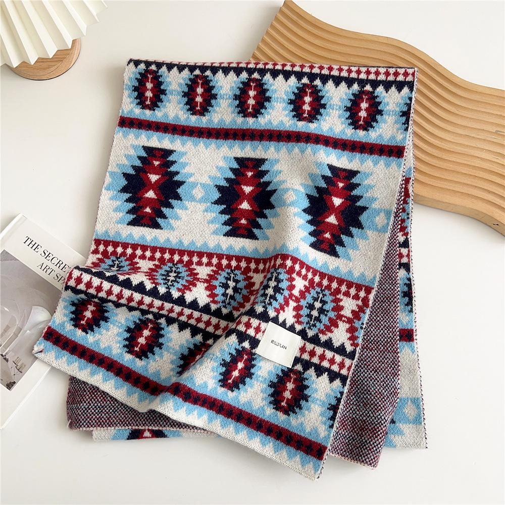 

Women s Retro Thick Knit Scarf - Warm Autumn/Winter Shawl & Neck Warmer 180 cm