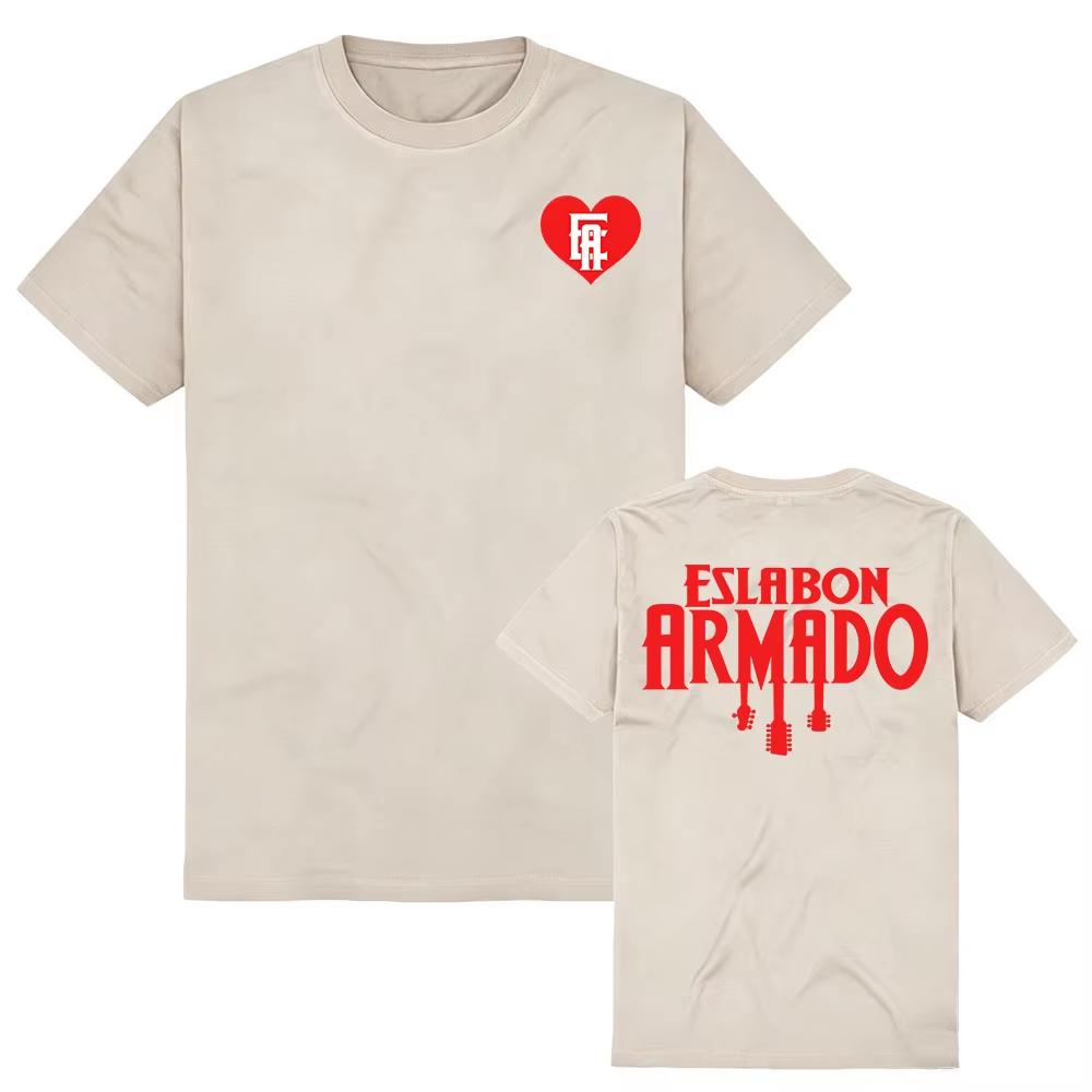Summer Unisex Vintage Top ESLABON ARMADO Band Tee Unisex Streetwear Short Sleeve Cotton Women T-shirt Fashion Design Graphic T-shirt