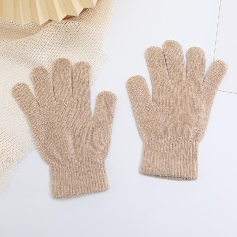 Winter Candy Color All-Match Warm Touch Screen Five-Finger Knitted Gloves Unisex