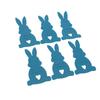 6 Pcs Easter Bunny Money Holder Thick Soft Felt Adorable Bunny Shaped Cash Clip Festival Decoration Dark Blue