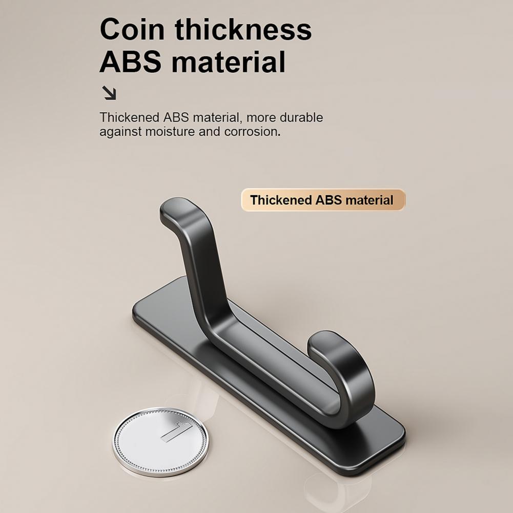 5Pcs Plastic Wall Hook No Drill Self-adhesive Heavy Duty Multi-functional Home Bathroom Clothes Hat Scarf Towel Bag Keys Hanger