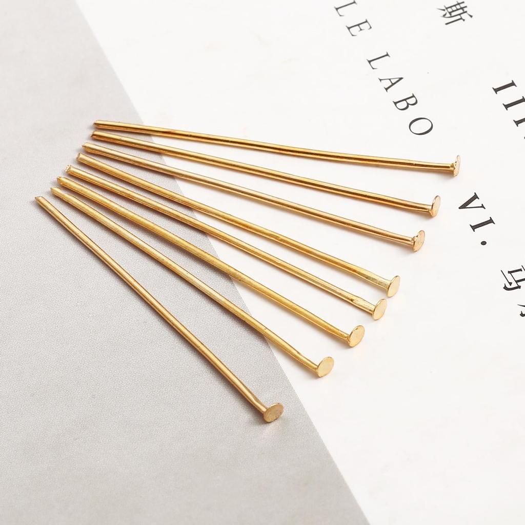 200 Stück Flachkopf Öse Flachkopfstift Eisennadeln Perlen Zubehör für Schmuckherstellung DIY Zubehör Ohrring