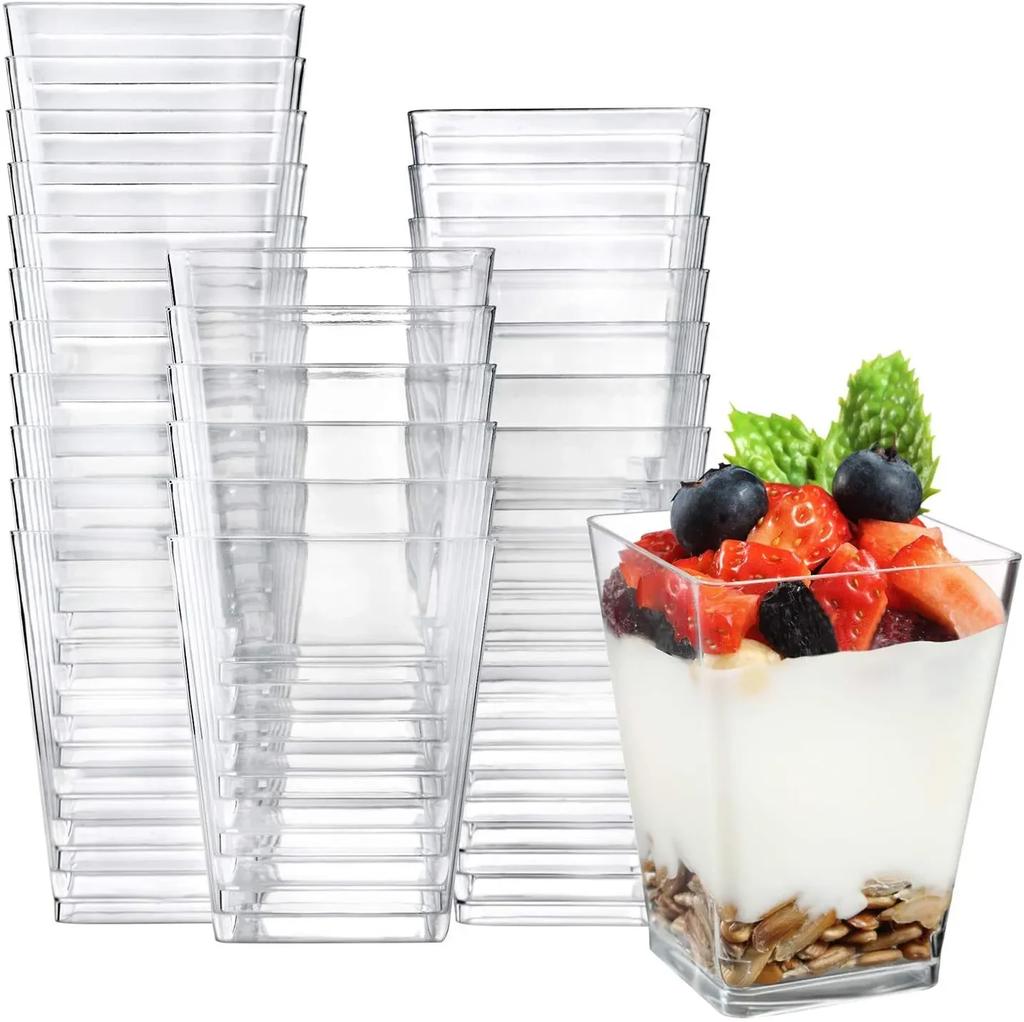 1/5 Pcs Kunststoff Mousse Leiter Geformt Tasse Pudding Einweg Dessert Kuchen Vorspeise Gelee Joghurt Mousse Backen Tasse
