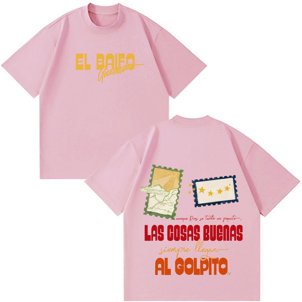 Queved0 El Baifo Album 2026 Tour Print Tshirt Unisex Unisex Fashion Tshirt Summer Cotton Casual Loose Oversized Tshirts Streetwear