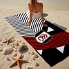 1 Stück Fulham Wappen Design Strandtuch - Weich, Saugfähige Mikrofaser, Leicht, Ideal für den Strand, Partys, Reisen, Camping Fan Geschenke