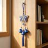 Clopoțel de vânt cu Ochi Răi Albastru pentru Exterior Fluture/Elefant/Copac/Soare/Mână Clopoțel Metalic Decorativ Ornament Suspendat pentru Casă Grădină Balcon