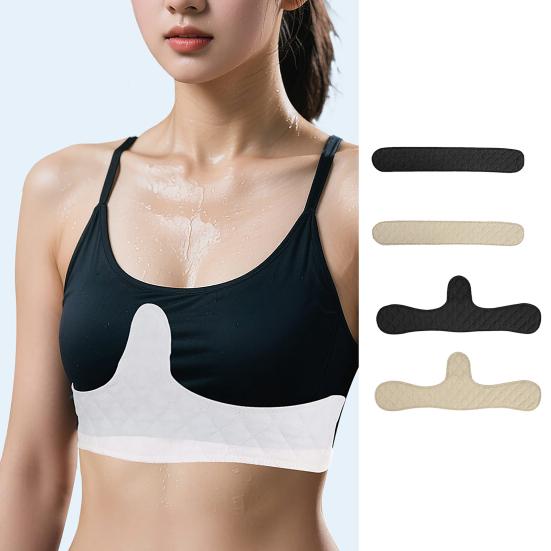 xiaobudian 1/5/10Pcs Cotton Bra Liner, Under-Breast Sweat Absorber Pads, Washable Moisture Wicking Boob Pad, Women Sweating Supplies