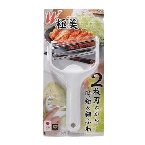 Pearl Metal Cabbage Peeler, Double, Made in Japan, White, Gadgetcon CC-1190