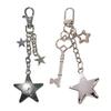 Unique Star Bag Ornament Gothic Keychain Creative Key Holder Bag Decorations Stylish Key Ornament Alloy Texture for Key