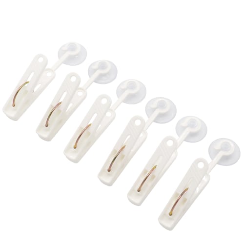 Audiophile Kitchen Clips with Suction Cups, Kitchen/Bathroom Suction Cups, Memo Holder, Small Item Holder, 6-Piece Set, KM1121