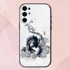 Dragon Pattern Ink Brush Painting Phone Case For Samsung S24,S21,S22,S23,S30,Ultra,S20,Plus,Fe,Lite,Note,10,9,5G Black Cover