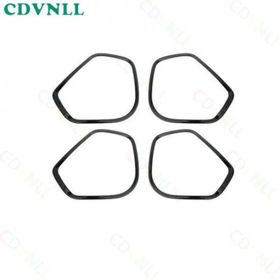 Car Inner Door Speaker Horn Cover Trim For Honda Fit/Jazz 2014- Bright Black