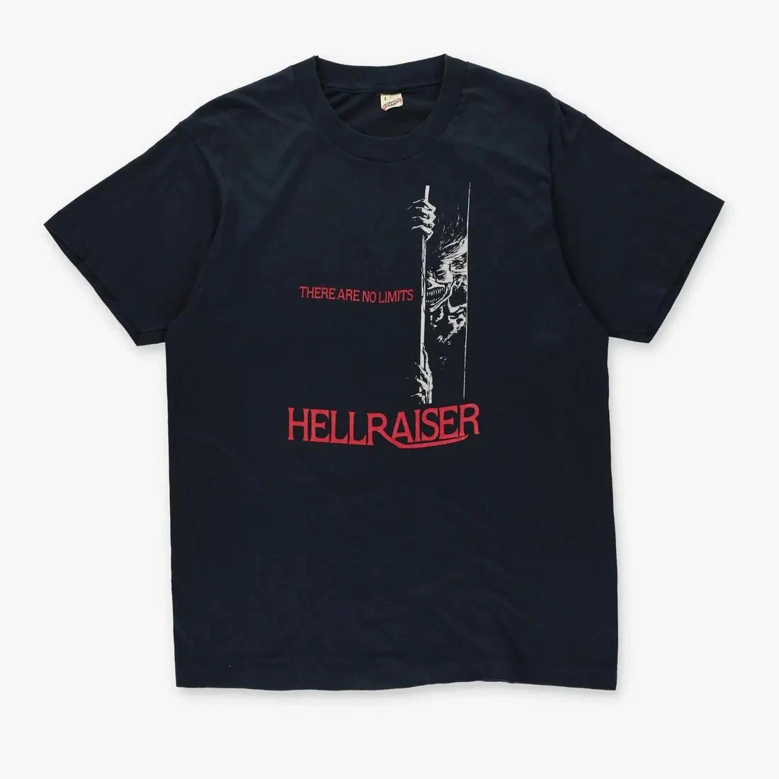 

Retro Hellraiser 80s No Limits Horror Movie Rare TShirt Pure Cotton AllSeason Streetwear Shirt oversized vintage t shirt S