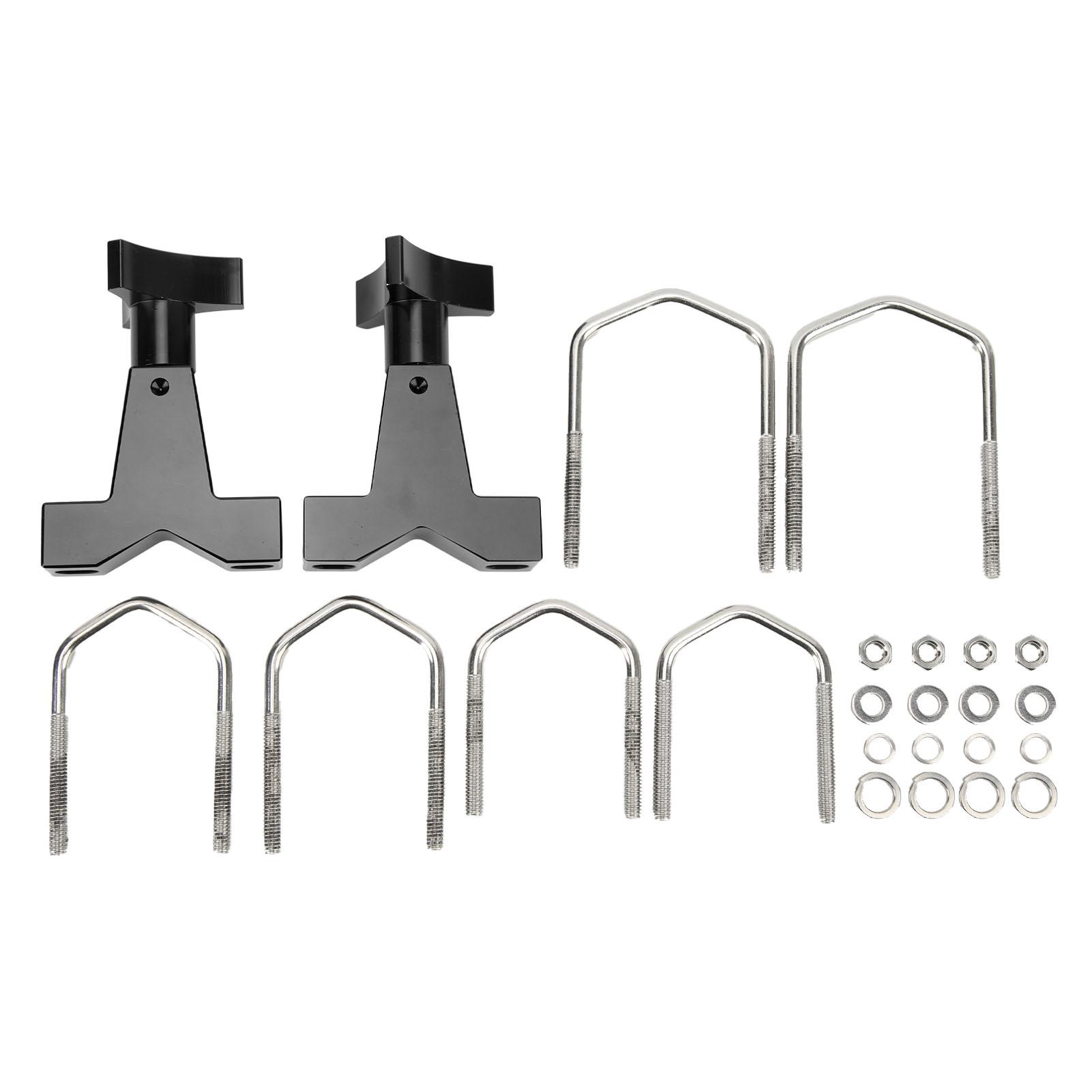 

Крепление для домкрата High Lift Tube Mount 1 дюйм - 2,5 дюйма Металлический универсальный домкрат Регулируемое крепление для трубы для внедорожника RZR Черный чёрный