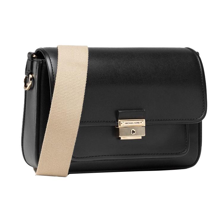 New MICHAEL KORS Bradshaw Grain Leather Envelope Bag, Shoulder Bag, Crossbody Bag Regular Women's Black 30S1G2BM2L-BLACK
