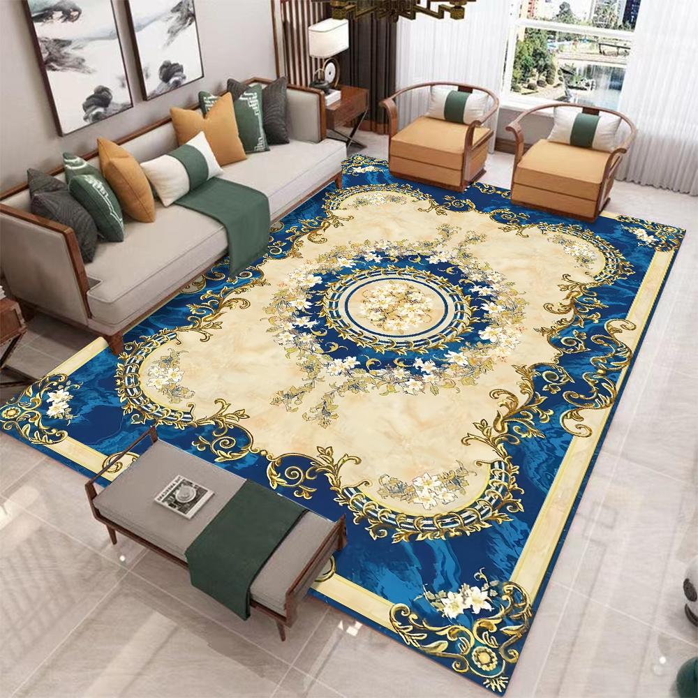 European Style Red Carpets for Living Room Large Size Washable Lounge Luxury Rugs Entrance Door Mat Anti Slip Bedroom Decor Mats