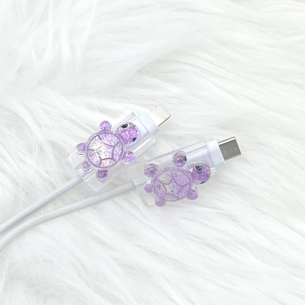 2Pcs Charger Cable Winder Protector White Bear Cartoon Saver Data Line Protective Case Earphone Cord Sleeve Cover Wire Organizer