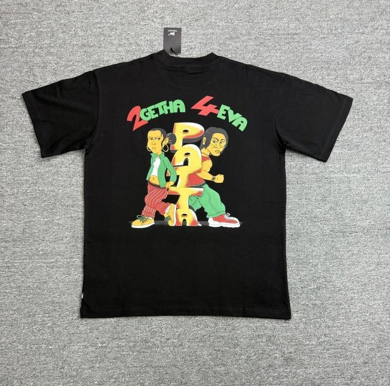 Cross-border trendy brand PATTA European and American street creative fun printing men's and women's casual loose short-sleeved collection T-shirt 
