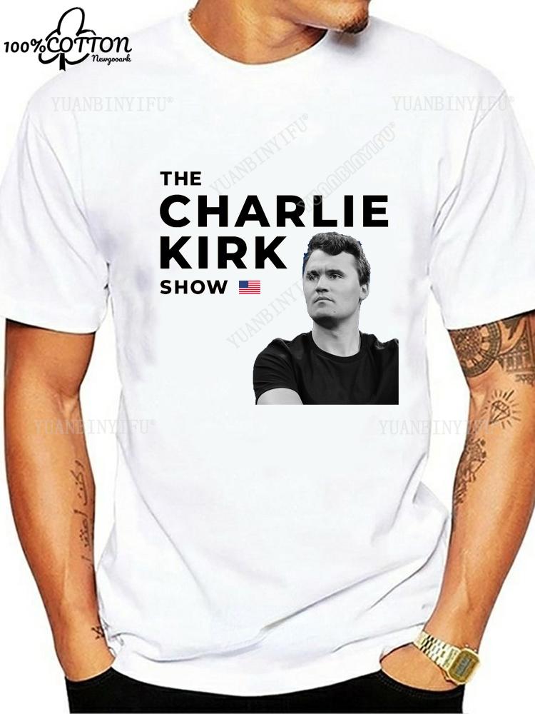 Heißer Stil Lässig FREEDOM Charlie Kirk Bedrucktes T-Shirt Locker 100% Baumwolle Freizeit Unisex Shirt Heißes Produkt S-6XL