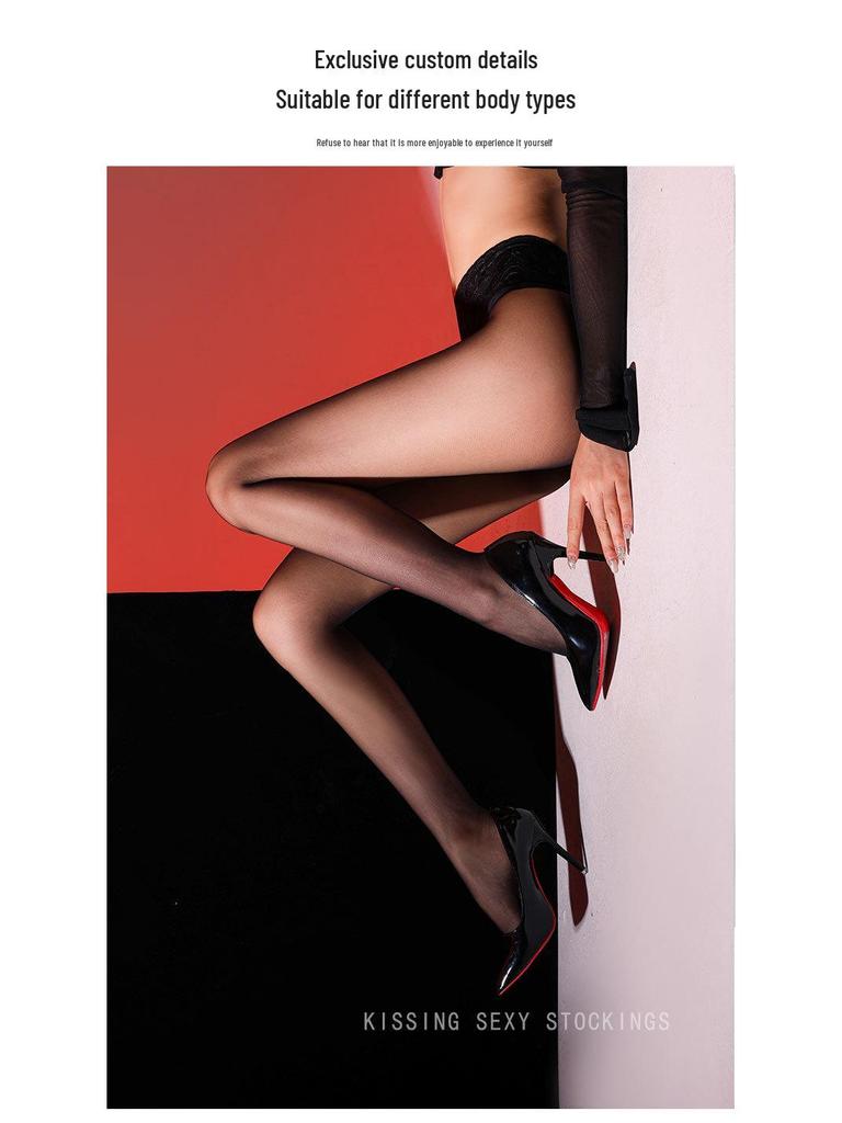 Sycylia Bezszwowe Damskie Ultracienkie Seksowne Aksamitne Rajstopy - Głęboki Krok, Niewidoczne, Miękkie, Gładkie, Jedwabiste na Lato.