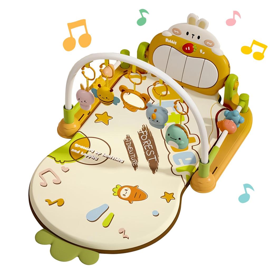 Let's Make Baby Gym, 4-Way Piano Play Gym with Mat, Music, Educational Toy for Newborns and 0 Months, Washable, Sensory Stimulation, Baby Shower Gift
