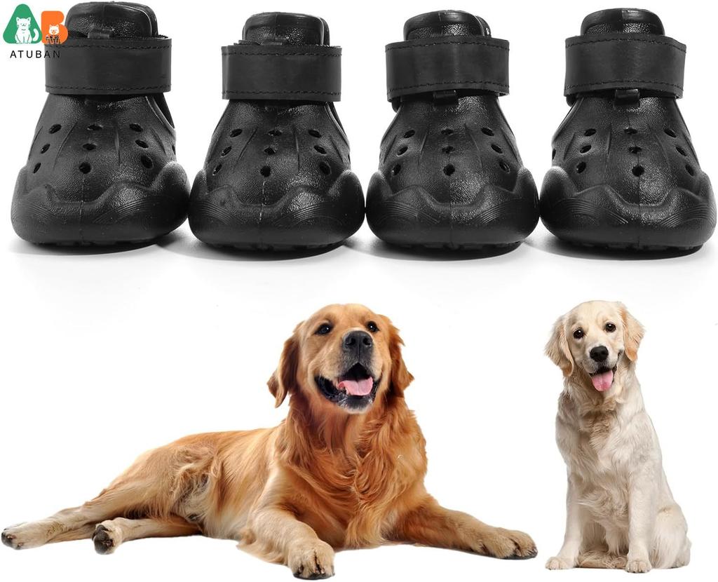 Dog Shoes for Hot Summer Pavement,Dogs Shoes,Waterproof Dog Boots & Paw Protectors,Non-Slip Dogs Rain Booties,Easy Clean Sandals