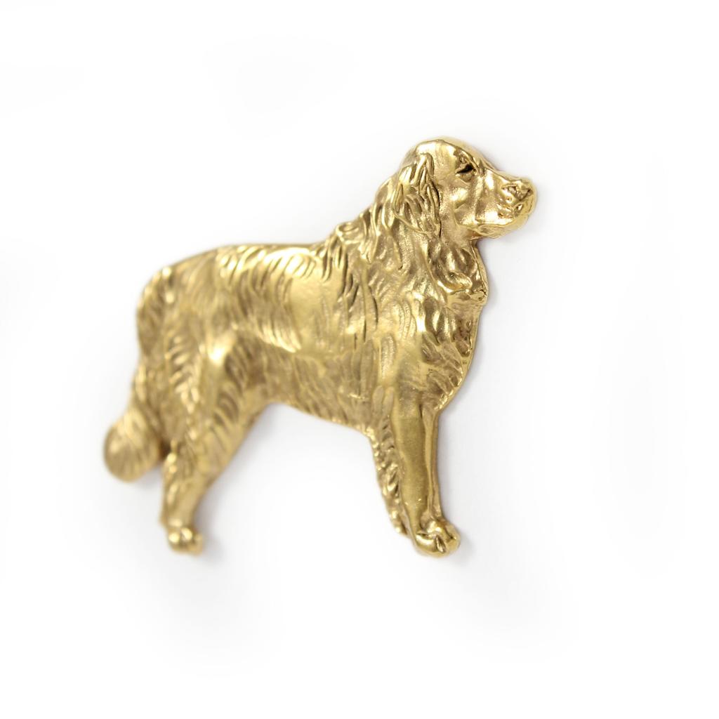 Golden Retriever - Gold-plated Pin Brooch, Elegant Dog Ornament, Unique Pin by Art-Dog Brand