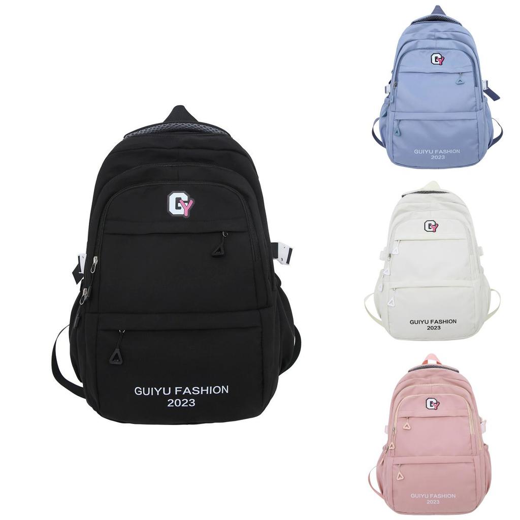 Unisex Nylon Bookbag With Spacious Design And Inner Laptop Sleeve For Daily Commuting