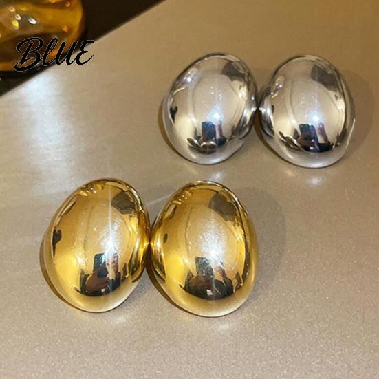 Elegant Earrings 1 Pair Chunky for Women Geometric Metal Versatile