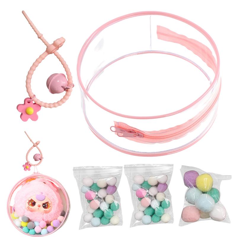 

Stuffed Animal Storage Bag Stuffed Toy Bags Plush Storage Transparent Plush Holder Bag Plush Toys Carrier Storage Organizer рожевий