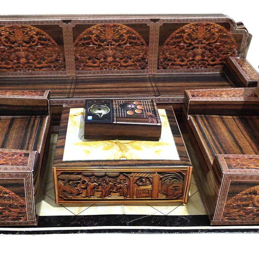 3D Paper Sofa with Tea and Coffee Tables – Villa Building Supplies, Joss Paper. Free Shipping.