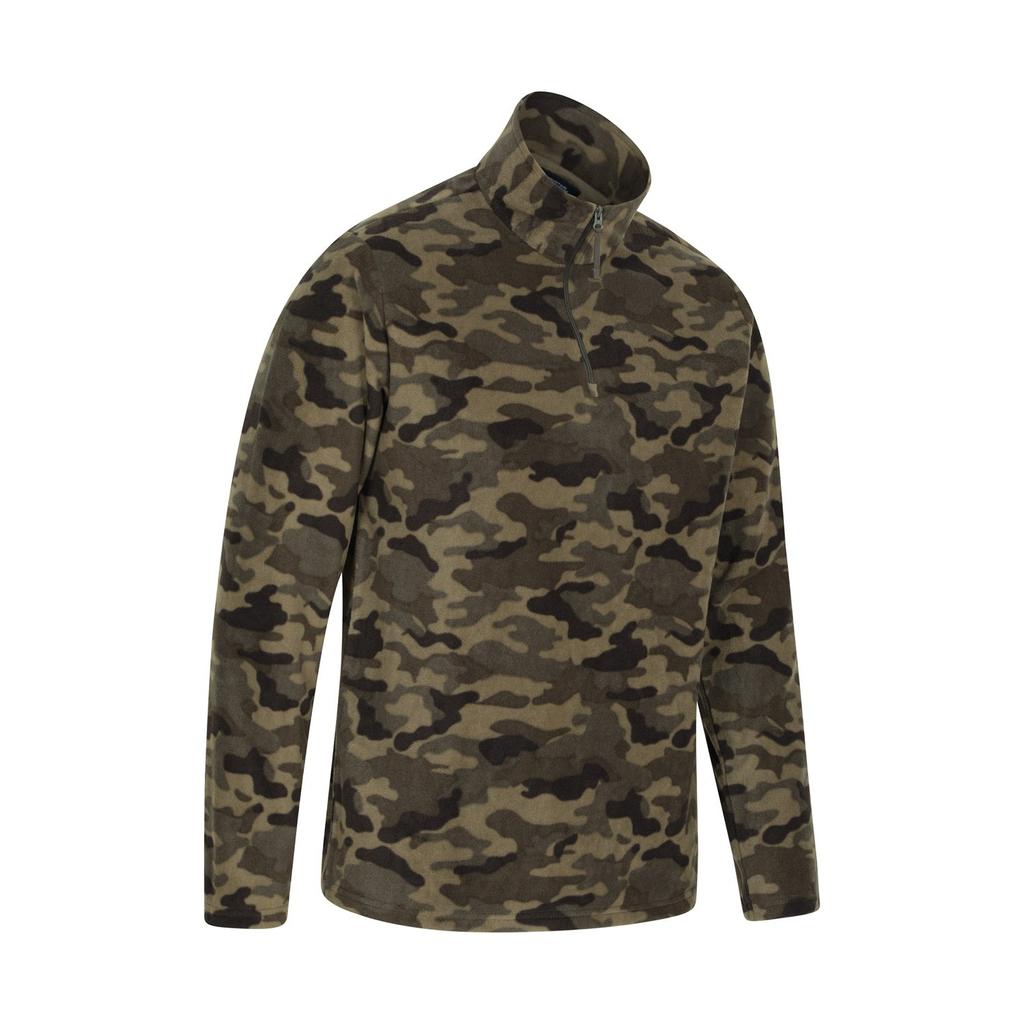Mountain Warehouse Men's Camber II Camo Half Zip Fleece Top