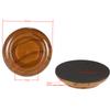 4pcs set Double Round Acrylic Upright Piano Caster Cups w  Rose Wood Pattern & EVA Anti slip Mat