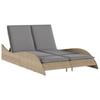 VidaXL Chaise Longue with Cushions, Daybed with Adjustable Backrest, Sunbed, Outdoor Garden Furniture, Modern, 368290