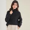Women's Thickened 100% Lamb Wool High-Neck Sweater