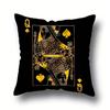PC Luxury Black  Gold Double Sided Pillow Cover High Quality for Living Room Bedroom  Study Decor