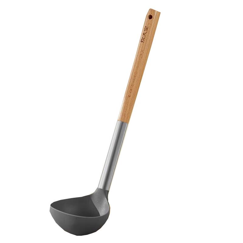 

COOKER KING Wooden Handle Silicone Soup Ladle