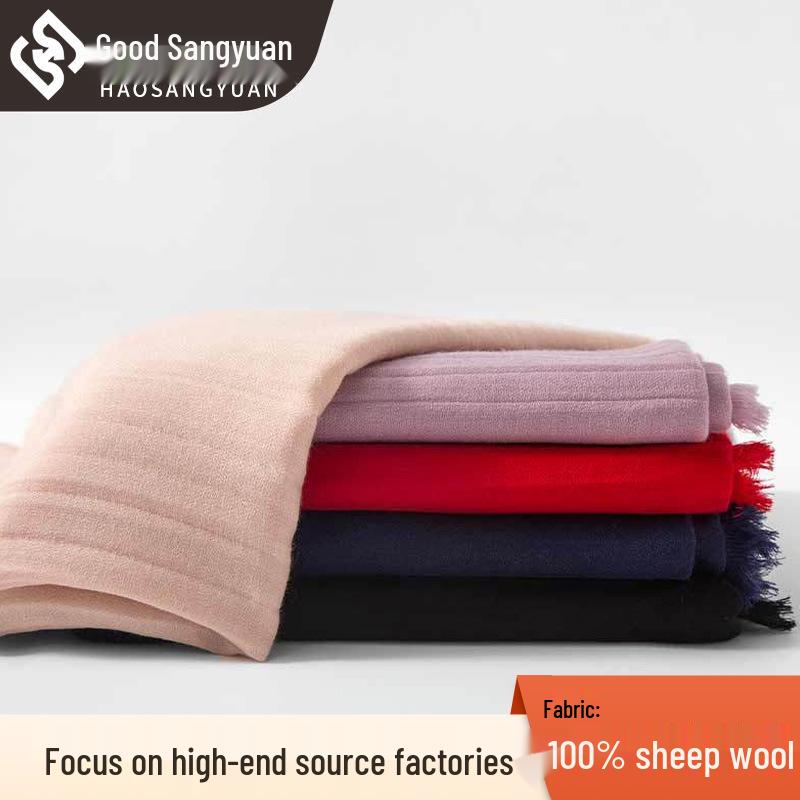 

Luxurious Mulberry Edge Wool Scarf: Soft, Lightweight, Warm, Breathable Merino, Large Dual-Use Shawl. Above 175cm темно-синього кольору