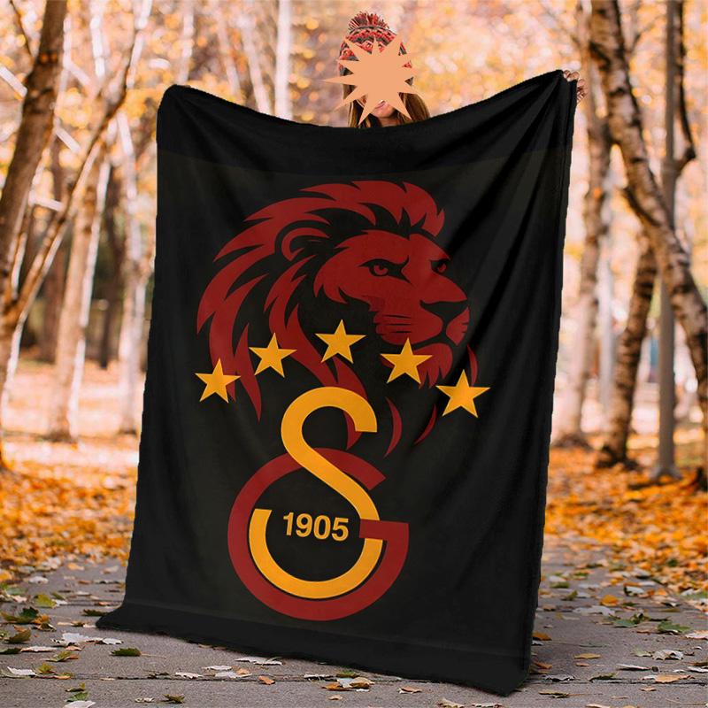 Galatasaray Flannel Blanket Soft Warm All-Season Throw, Design for Camping, Car Travel, Hiking Sofa, Bed, Office Perfect Gift for Parties