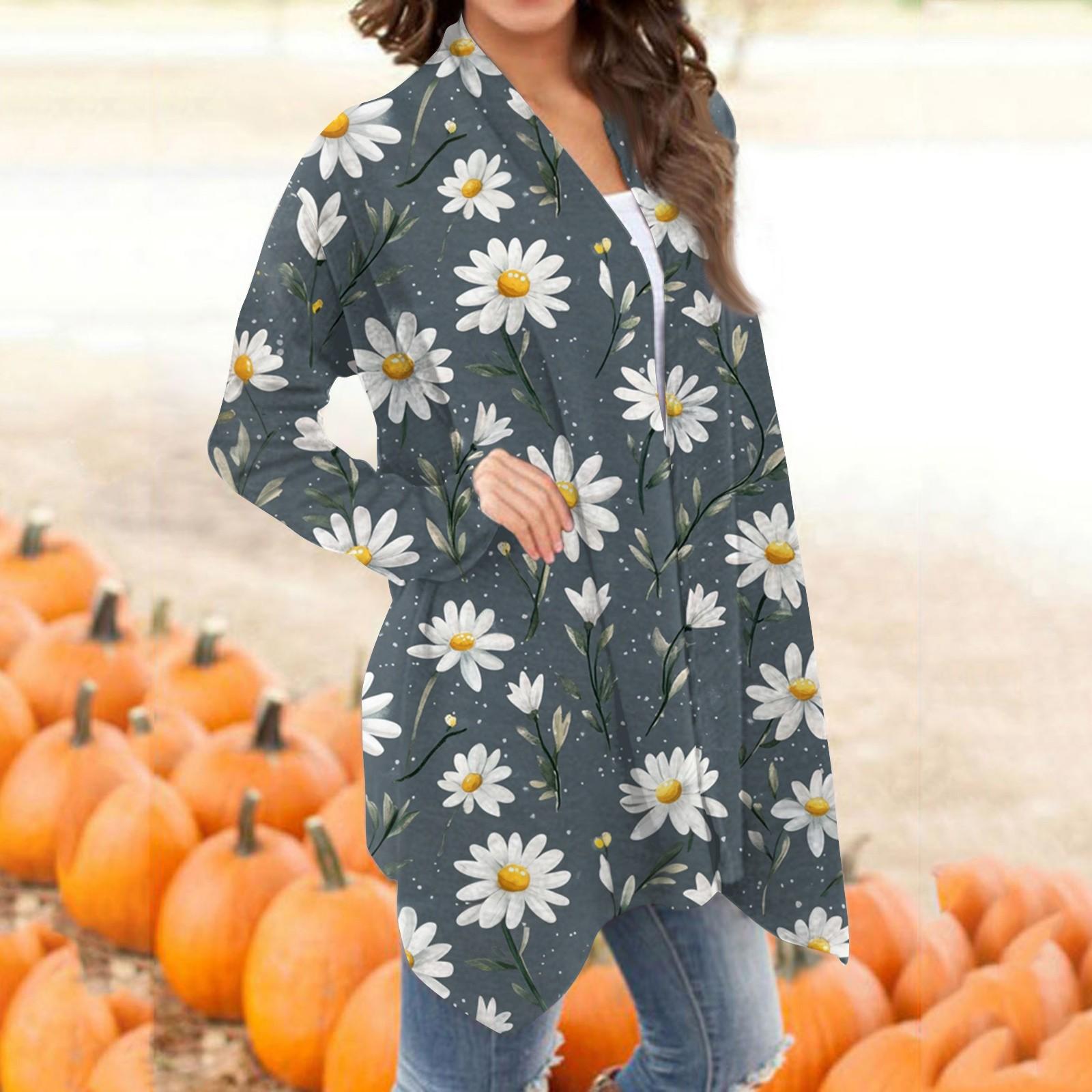 

Женский модный повседневный кардиган средней длины с ретро-принтом M