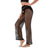 Beach Pants Sexy Hollow Out Polyester Crochet Net Women Cover Up Pants for Vacation