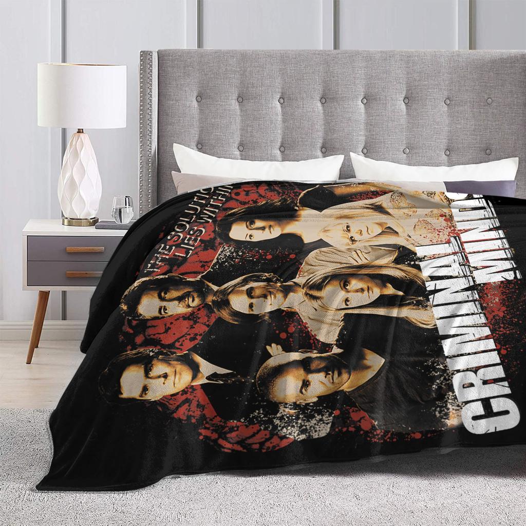 Criminal Minds Solution Lies Within Fleece Throw Blanket TV Show Blankets for Sofa Bedspread Super Warm Outdoor Multifunction